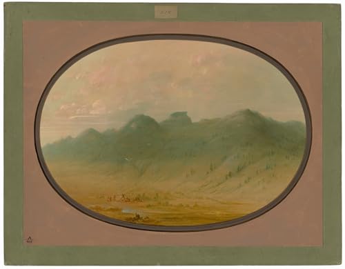 Mural Veduta delle montagne Brasile George Catlin cuadro lienzo decorativo grande 60x90cm