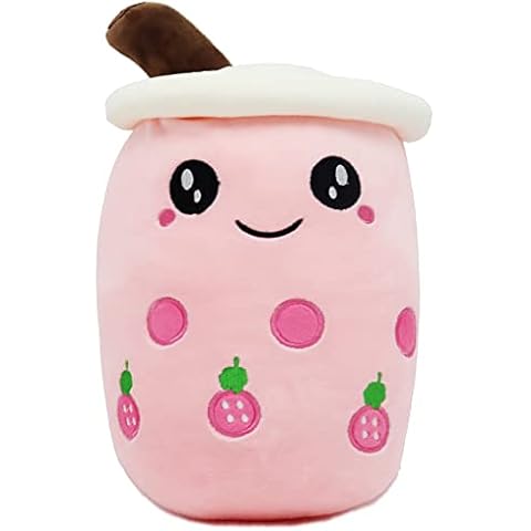 Almohada de Felpa Bubble Tea de Firecos de 35 cm con Diseño Lindo Cover