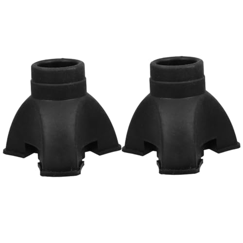 KOMBIUDA 2Pcs Non Slip Rubber Cane Tips Replacement Self Standing Tips for Walking Canes and Trekking Poles for Hiking and Stability