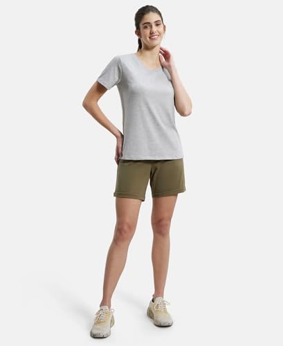 Image of Jockey AW23 Women's Super Combed Cotton Rich Regular Fit Shorts with Side Pockets