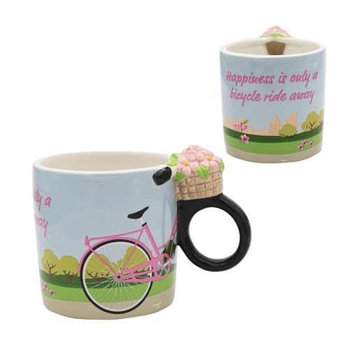 Winkee - City Bike - Taza de café - Elegante taza de café con mango de bicicleta I Taza de té para bicicleta I Accesorio perfecto para bicicleta Winkee - City Bike - Taza de café - Elegante taza de café con mango de bicicleta I Taza de té para bicicleta I Accesorio perfecto para bicicleta