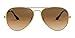 Ray-Ban RB3025 Classic Aviator Sunglasses, Gold/Clear Gradient Brown, 58 mm