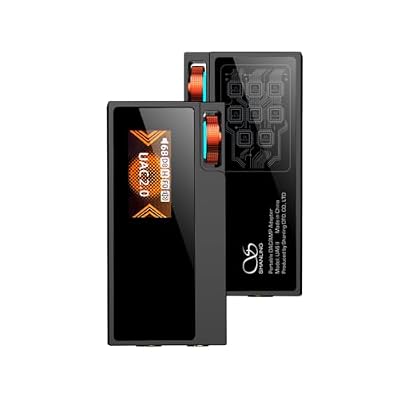 SHANLING UA6 II Portable DAC/Amp Headphone Amplifiers– 8X CS43131 Parallel Array, 133dB SNR, 4.4mm + 3.5mm, Up to 365mW@32Ω, PCM 768kHz/DSD512, APP/PC Control, Black