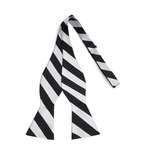Image of 100% Silk Mens Bowtie Self Tie Bow Tie Bowtie Tuxedo Wedding Solid Color Formal Bow Ties for Man Many Colors