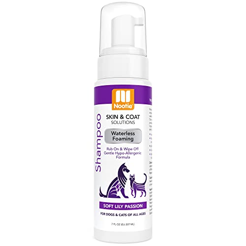 Nootie Foaming Waterless Shampoo for Dogs and Cats, 7-Ounce, Soft Lily Passion