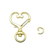 専用　ナスカン 人気　回転式 ハート他ゴールド 240個 丸カン付　キーホルダー Amazon.co.jp: [KUKU工房] ハート型ナスカン 回転式