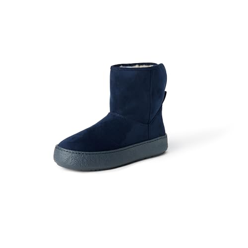 Amazon Essentials Botines bajos con forro de piel sintética, azul marino, 6 niños grandes