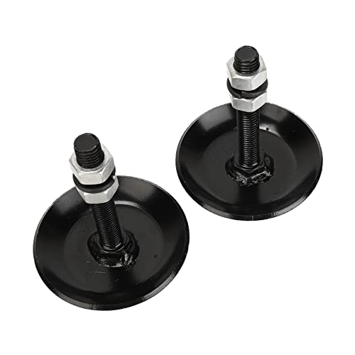 2x Skischuher für Schneepflug | Stahl-Schneidkanten 2873423 | Kompatibel mit ATV/UTV | Inkl. Muttern & Scheiben | Schwarz pulverbeschichtet