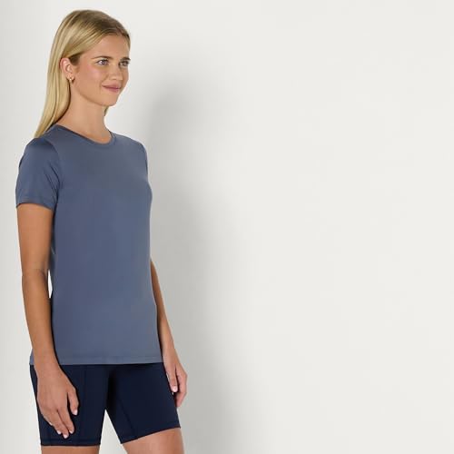 Image of Amazon Essentials Women's Active Quick Dry Tech Stretch Short-Sleeve Crewneck T-Shirt, Multipacks
