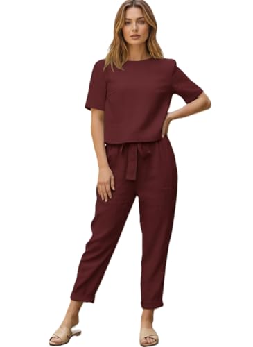 Image of Co ord Set for Women Stylish | Dress for Woman | Summer Cord Set for Women | Pajama Set | Pyjama Set for Beach & Resort Outfits Full Sleeve (30 C-1-4)