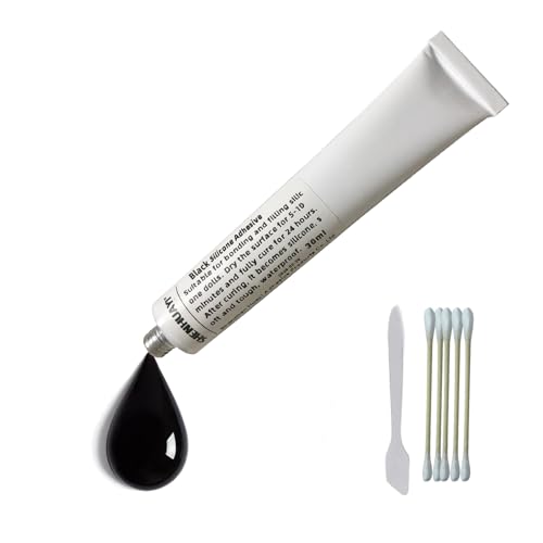 Image of Silicone Adhesive Comes in and is Used to Bond, Repair, Color Fill Silicone Dolls with Silicone Products. Soft and Waterproof, Used for Making Special Effect Makeup Repair Models（Black）