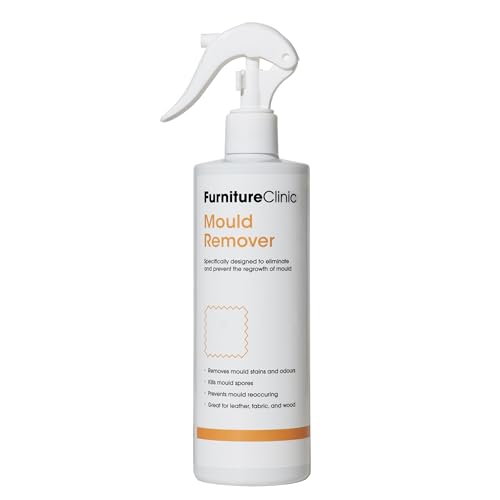 Furniture Clinic Mould Remover Spray - Kills Mould & Spores On Contact and Prevents Regrowth - Removes Stubborn Mould Stains On Leather, Fabric & Wood – Safe To Use - 500ml