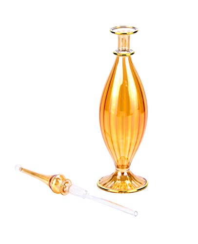 NileCart Large Egyptian Perfume Bottle, Honey Color, Oval Shape, 9 in. - image 2