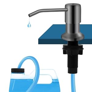 Izolor AL-F52-WM-02-Grau Küchenspüle Seifenspender Set