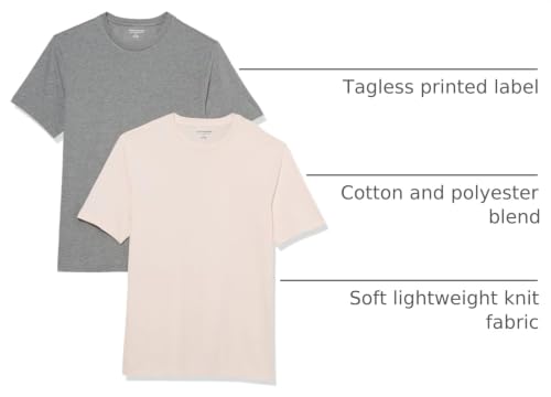 Image of Amazon Essentials Men's Slim-Fit Crewneck Short Sleeve Cotton T-Shirts
