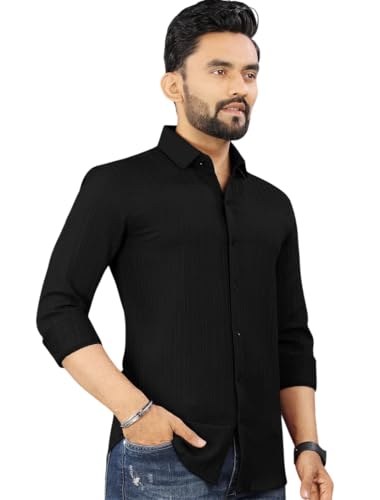 Image of Popcorn Texture Long Sleeve Casual Shirt