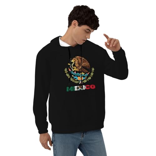 Proud To Be Mexican American Mexico USA Flag Men's Fleece Hoodies Hooded
