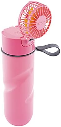 O2COOL Pink Sip Breezy Fan, 1 EA