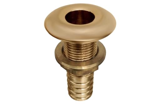Passe-Coque Laiton Jaune OSCULATI avec Embout Fileté 1/2 x 19 mm