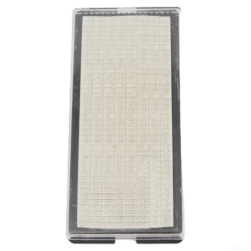 Filteilect Juego de sellos de goma reutilizables con letras intercambiables para impresión de texto personalizado, sello para uso en oficina, opciones de altura de 3 mm/4 mm/6,4 mm (3 mm)