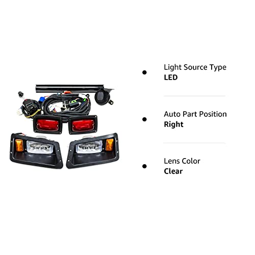 Golf Cart Street Legal All Led Headlight Tail Light Kit For Yamaha G14 G16 G19 G22 #TOP2