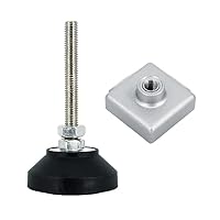 SCHMIDT systemprofile Fußverbinder 40x40mm Nut 8 Stellfuß M8 höhenverstellbar Nivellierfuß Standfuß Aluprofil-Zubehör – Ansicht 5