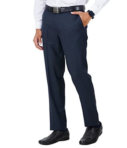 Image of Mc Henry Men's Regular Fit Wrinkle Free Stretchable Formal Trousers for Men