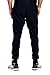 PROGO USA Men's Joggers Sweatpants Basic Fleece Marled Jogger Pant Elastic Waist (Medium, Black (Slanted Pocket))