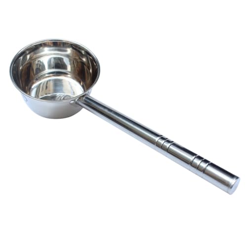 POPETPOP Cucharon de Acero Inoxidable con Mango Antideslizante para Sopa y Agua Uso Multifuncional Cocina Hogar Restaurante