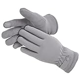 kingmate guanti touch screen invernali termici caldi donna uomo, guanti sportivi running bici moto lavoro calcio mtb scooter, grigio