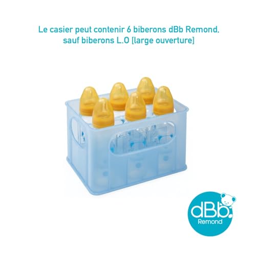 dBb-Remond 177246 Flaschenhalter für 6 große oder kleine Fläschchen, Blau transparent