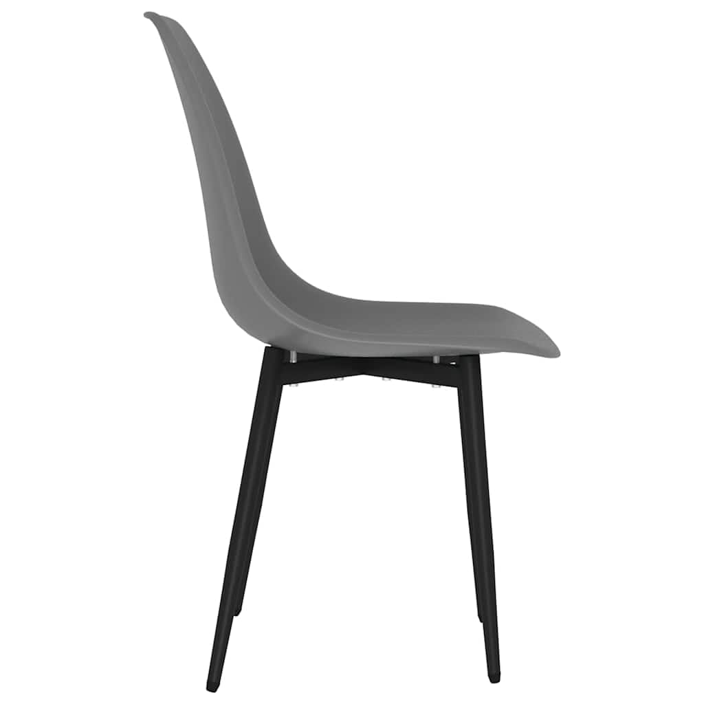 Chaises de salle à manger 4 unités gris PP