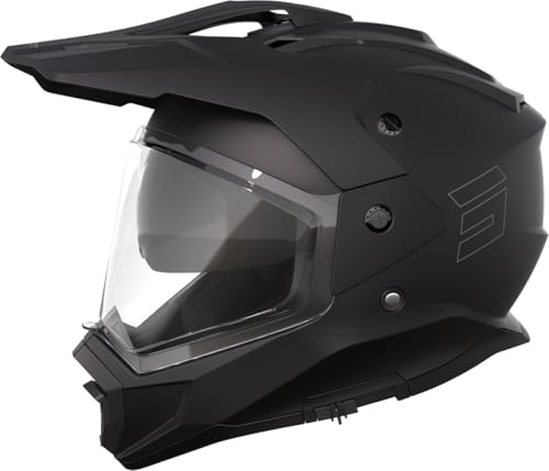 Shot Trek Solid Casco Motocross, nero opaco, M (57/58)
