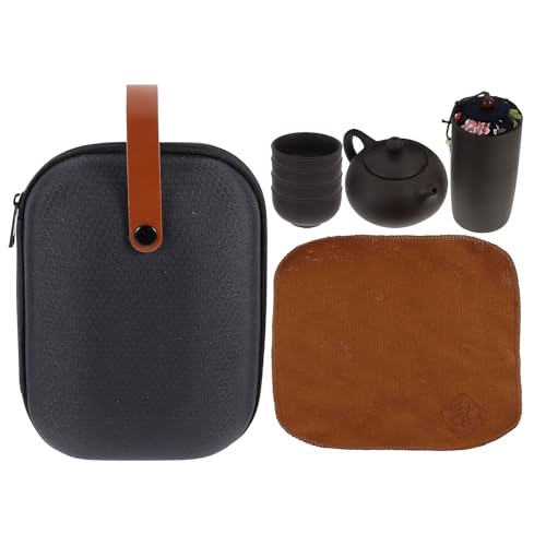 Elegante juego de té de arcilla morada con funda protectora para el hogar 2