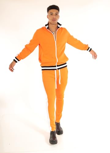 SCREENSHOT Mens Urban Hip Hop Premium Track Jacket - Slim Fit Side Taping Sportswear Urbanwear Streetwear Fashion Top3