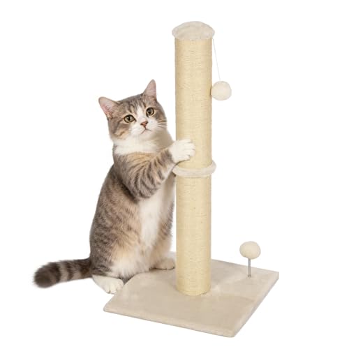 Rascador para gatos Dkelincs torre beige 33 pulgadas miniatura 1
