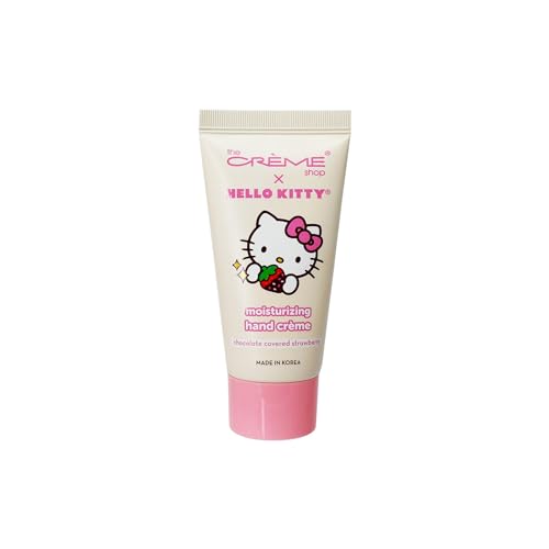 The Crme Shop x Sanrio Hello Kitty Moisturizing Hand Crme - Indulgent Shea Butter and Vitamin E Formula for Soft Smooth Hands (Chocolate Covered Strawberry)