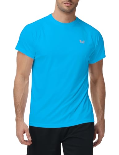 Image of Corna Men's Short Sleeve T-Shirts, Lightweight Men's Workout Shirt, UPF 50+ Sun Protection Athletic Dry Fit Shirts for Men