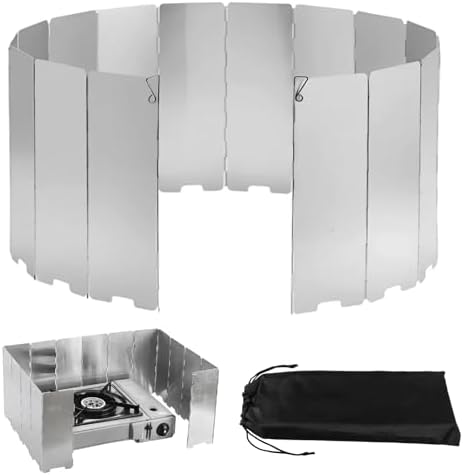 Pare-Vent Pliable Aluminium, 16 Plaques Pare-brise de Réchaud de ...
