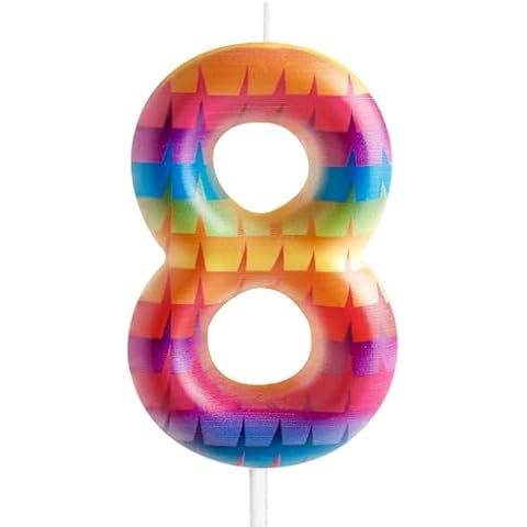 Zi Lan Video Game Birthday Cake Candle Cartoon Gaming Number 8 Birthday Candles 8th Birthday Cake Topper for Kids Video Game Theme Party Decorations Supplies Favors Gifts Cover