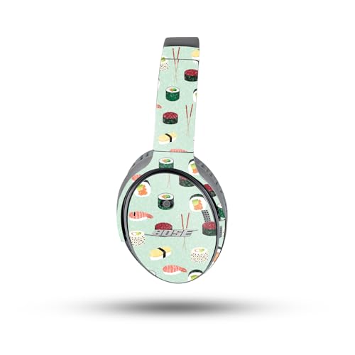 Image of MightySkins Glossy Glitter Skin Compatible with Bose QuietComfort 35 II Headphones - Sushi | Protective, Durable High-Gloss Glitter Finish | Easy to Apply, Remove, and Change Styles