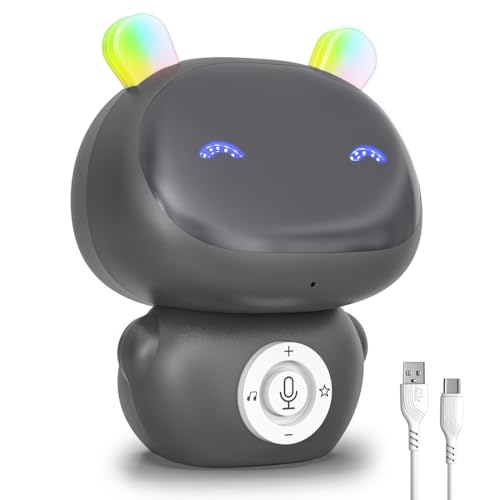 Image of Mirana Mr. Robot | Smart Interactive Talkback Toy for Kids | USB Rechargeable Type-C | in-Built Music | Best Gift for Boys & Girls 2 3 4 5 6 7 8+ Years (Grey)