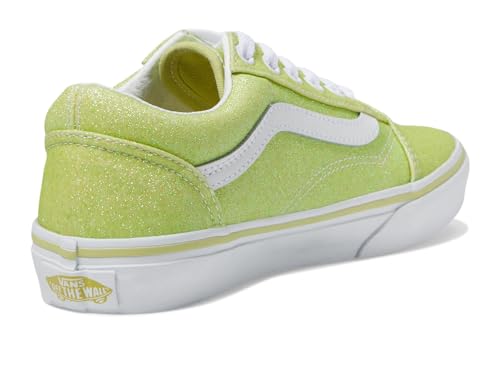 Image of Vans Men's Kid Old Skool (Little Kid), Glitter Lime Sherbet, 1.5 Medium