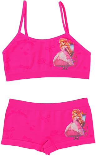 Image of ToBeInStyle Girl Pack of 6 Set Spaghetti Strap Training Bras & Boyshorts Bikinis