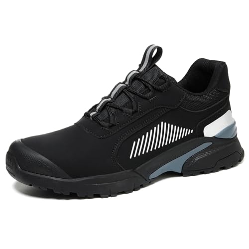 Image of Steel Toe Shoes for Men,Lightweight Work Shoes,Mens Indestructible Safety Boots,Puncture Proof Construction Steel Toe Sneaker.