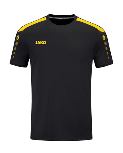 JAKO Herren Trikot Power (Kurzarm), Schwarz/Citro, L