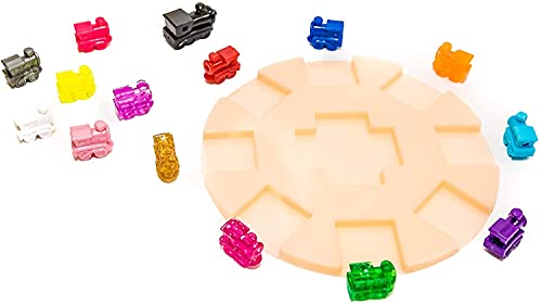 Bello Games 8 Player Round Center Piece Hub and 15 Trains miniatura 1