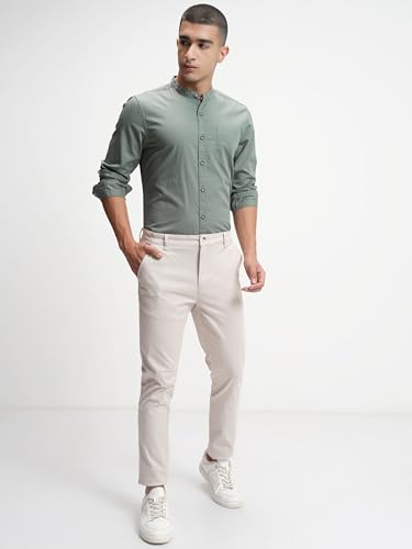 Image of Highlander Men's Slim Fit Formal Trousers | Ankle Length |Smart Trousers for Men | Chino Trousers for Men|Elegant Design | Comfortable Fabric for Daily Work & Formal Occasions