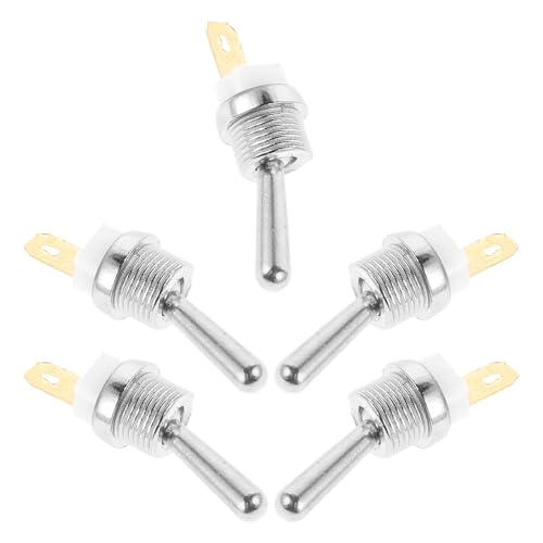 FONDOTIN 5 Piezas Interruptor Metálico de Palanca para Motosierra Reemplazo Resistente al Clima para Apagado Rápido y Seguridad Motosierras de Gasolina