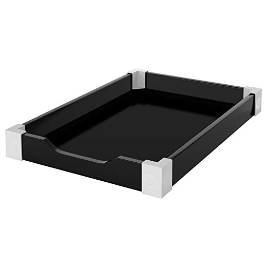 Caixa de Correspondência Simples, Mdf Black Piano C/Cantoneira Branca - Souza & Cia (Ref:3454)